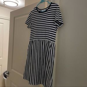 Nordstrom 1901 Fit & Flare Striped Dress
